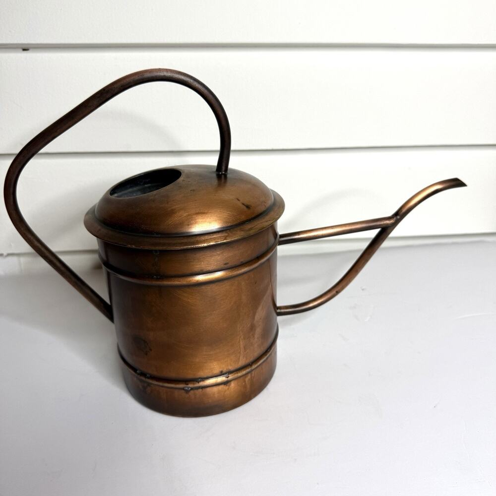 Copper Antique Long Spout Watering Can Oil Pitcher Primitive